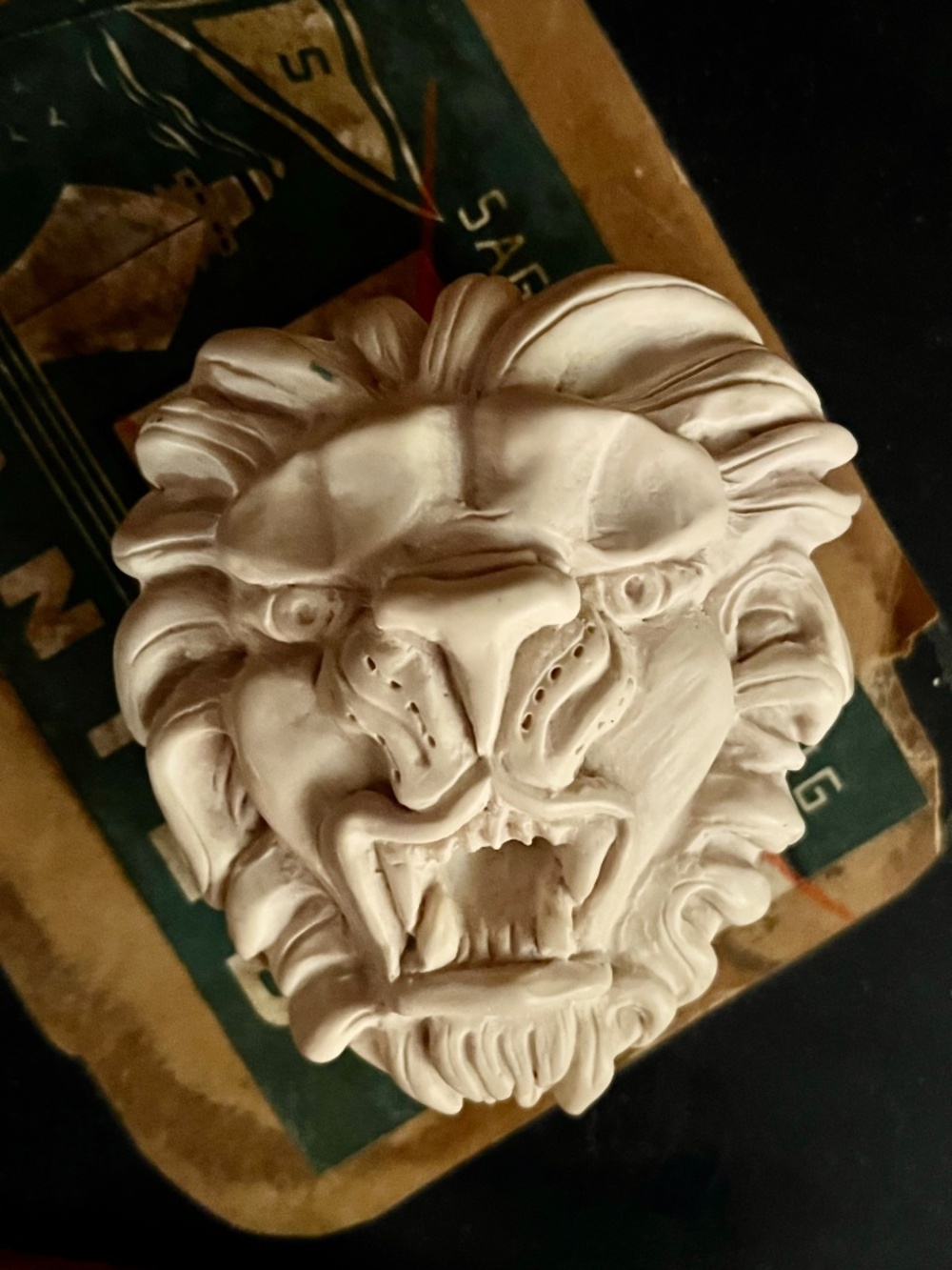 Vintage 70s The Restorations of Westminster Abbey Lion Head Paperweight